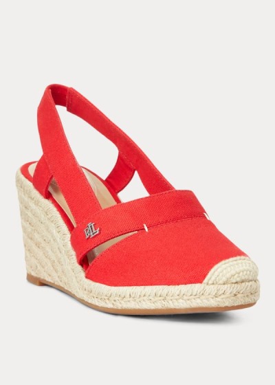 Ralph Lauren Penelopie Lærred Espadrillos Dame Danmark (GJXCQ2935)